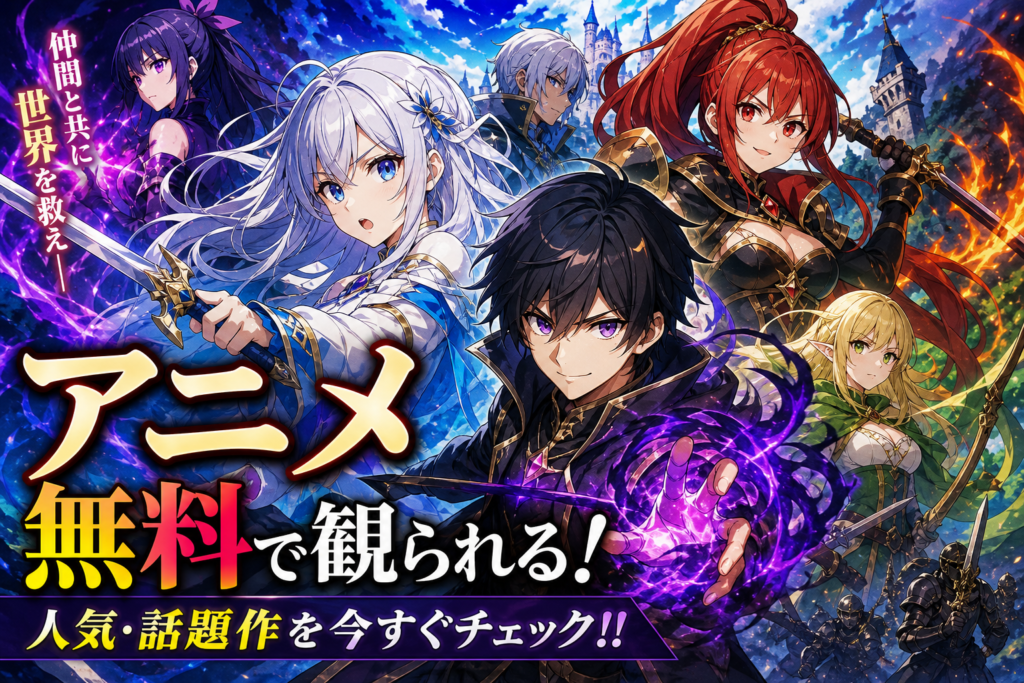 アニメ 無料 アニメ全話無料視聴 動画配信サービス比較