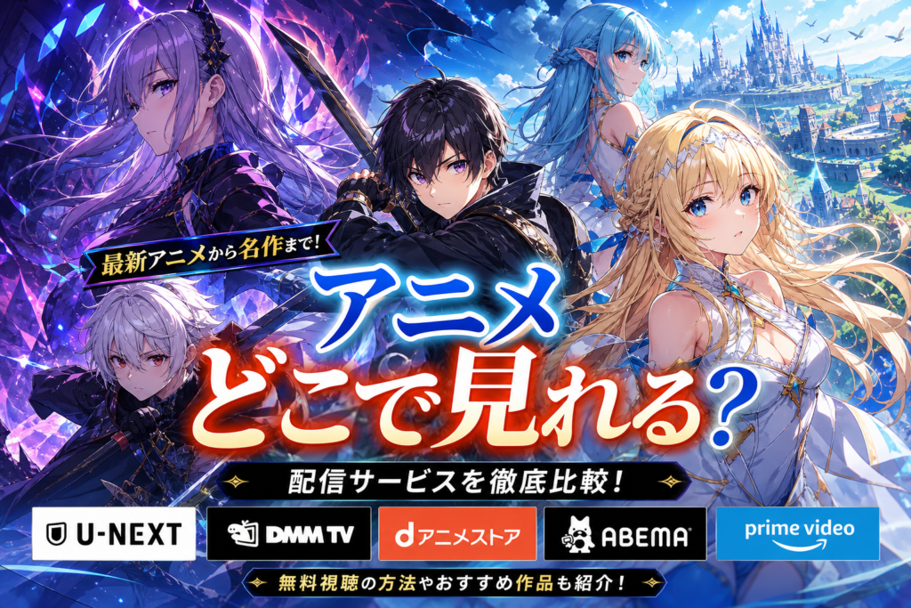 アニメ どこで見れる アニメ全話無料視聴 動画配信サービス比較