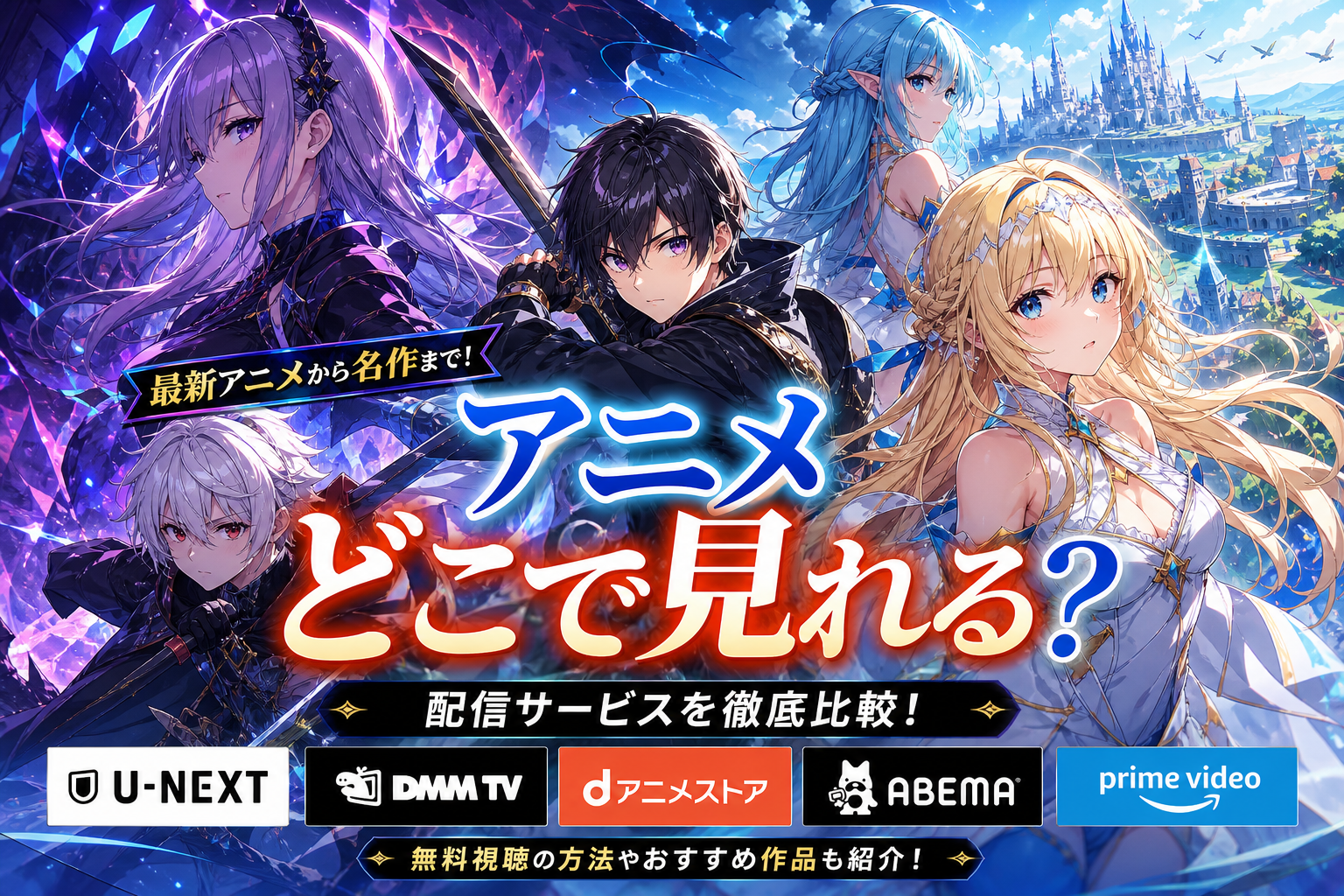 アニメ どこで見れる アニメ全話無料視聴 動画配信サービス比較